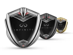 Infiniti Silikon Emblem Abzeichen Tuning Stil Glänzend Finish